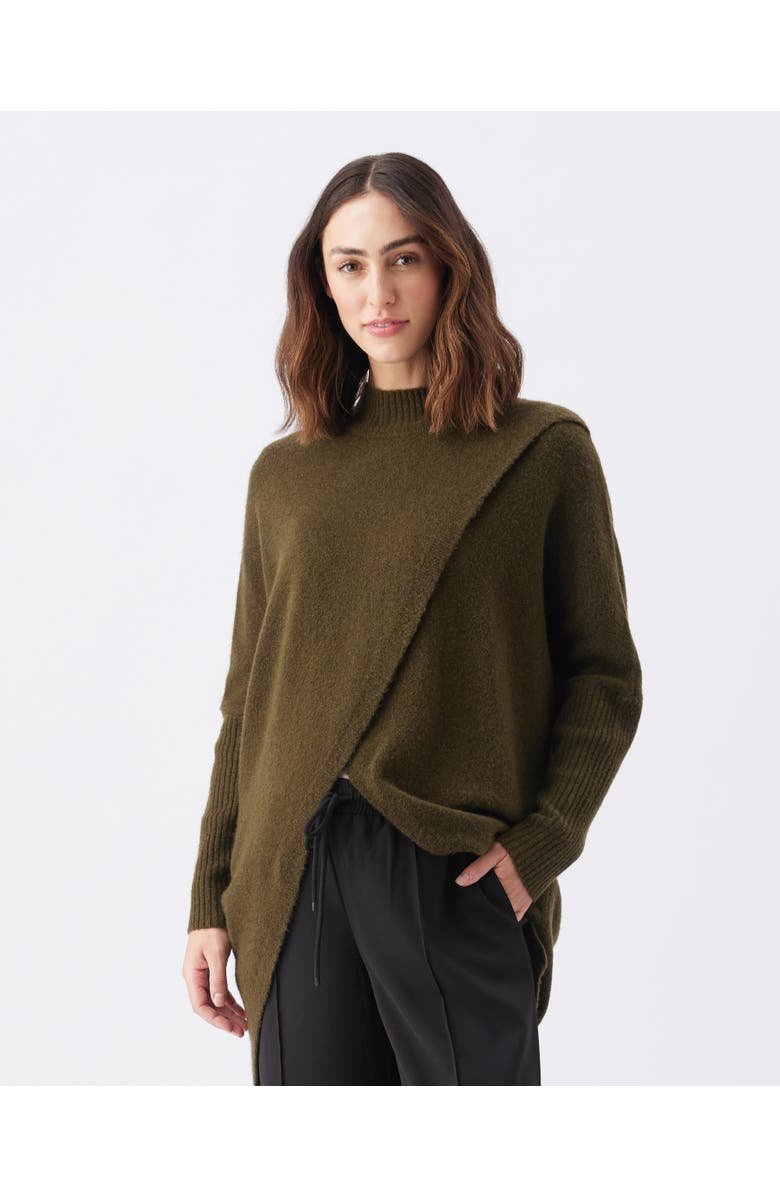 Ripe Maternity Hallie Cross Over Knit, Alternate, color, Khaki