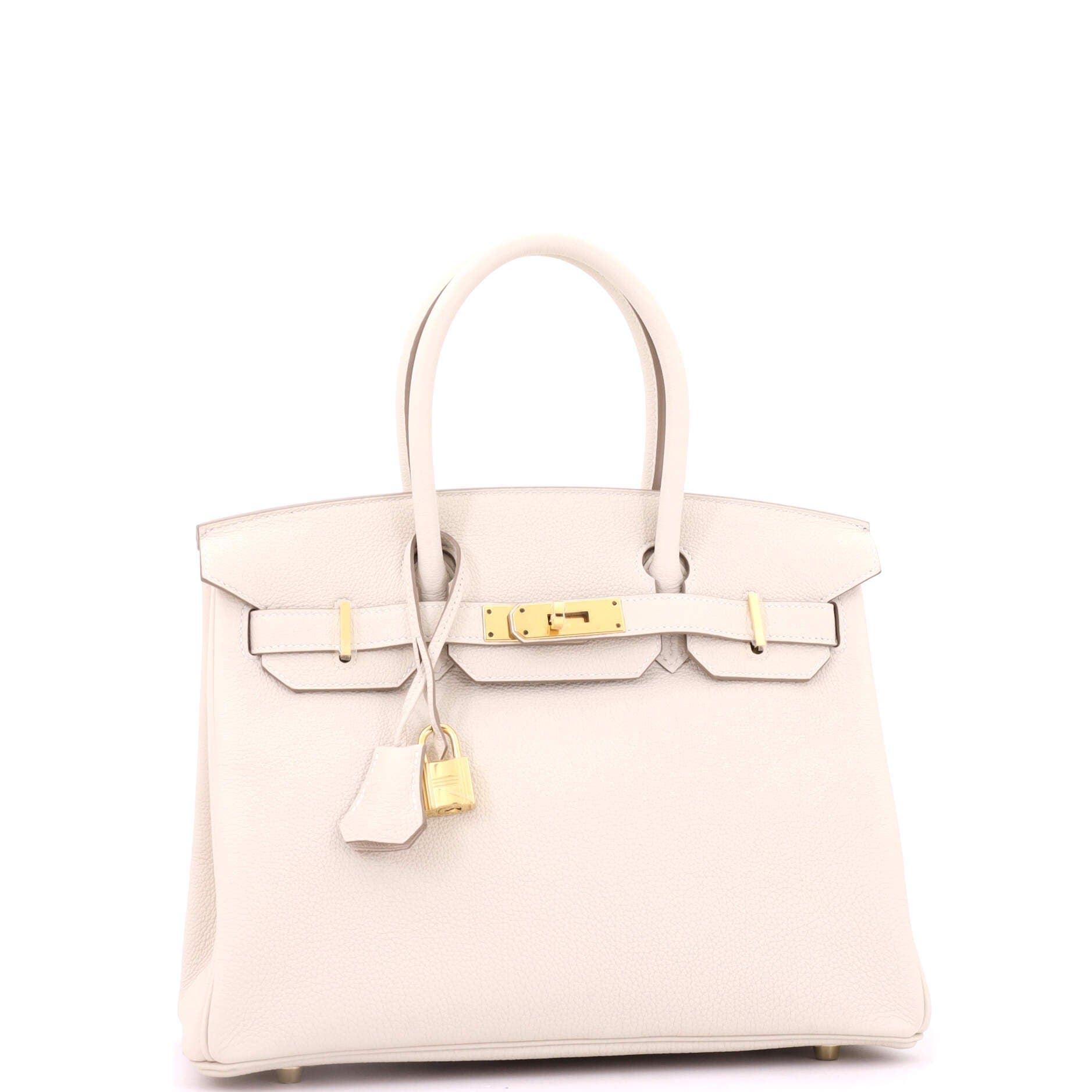 Pre-Owned Hermes Birkin Handbag Light Togo with Gold Hardware 30, Alternate, color, Craie