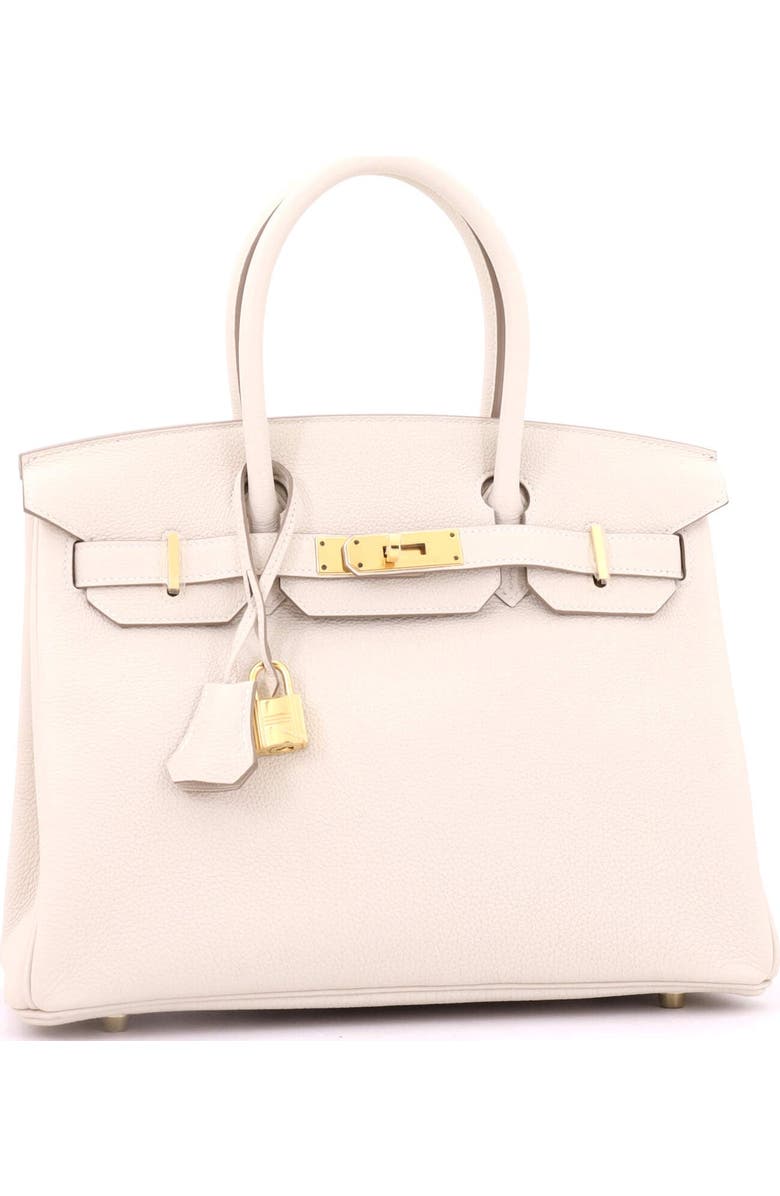 Pre-Owned Hermes Birkin Handbag Light Togo with Gold Hardware 30, Alternate, color, Craie