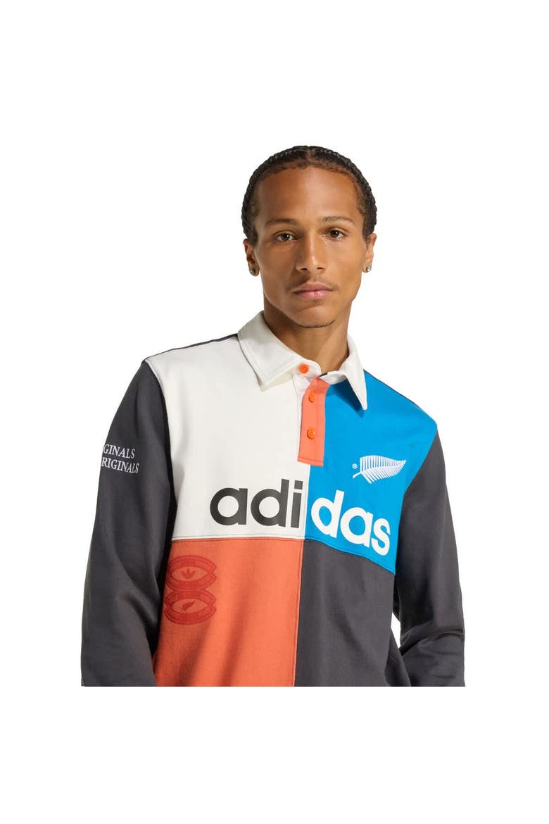 Men's All Blacks adidas Long Sleeve Rugby Shirt - Black, Alternate, color, Black