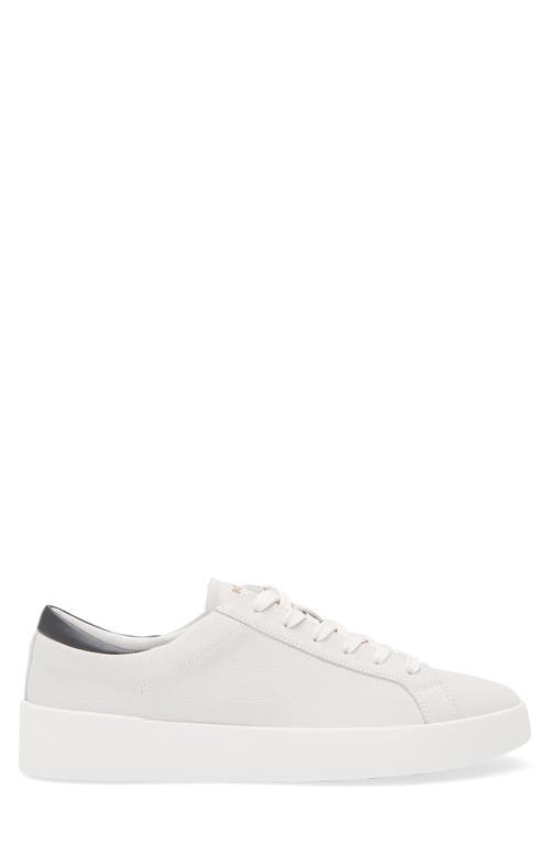 Hugo Boss Boss Belwar Low Top Pebbled Leather Sneaker In White