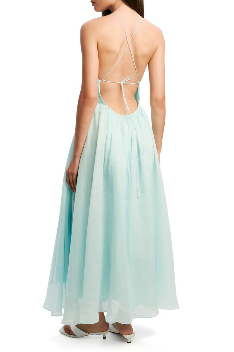 Arletha Halter Fit & Flare Maxi Dress, Alternate, color, SOFT BLUE