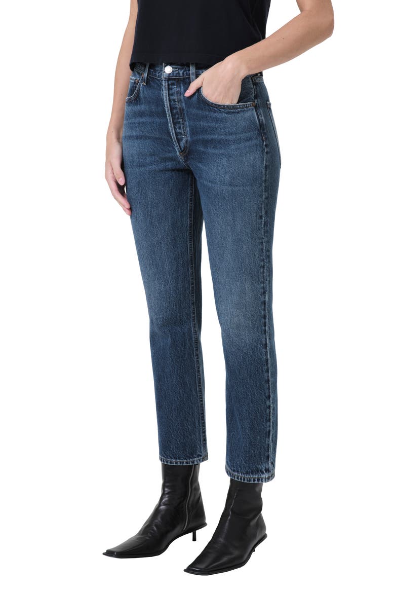 Riley High Waist Crop Straight Leg Jeans, Main, color, CONTROL