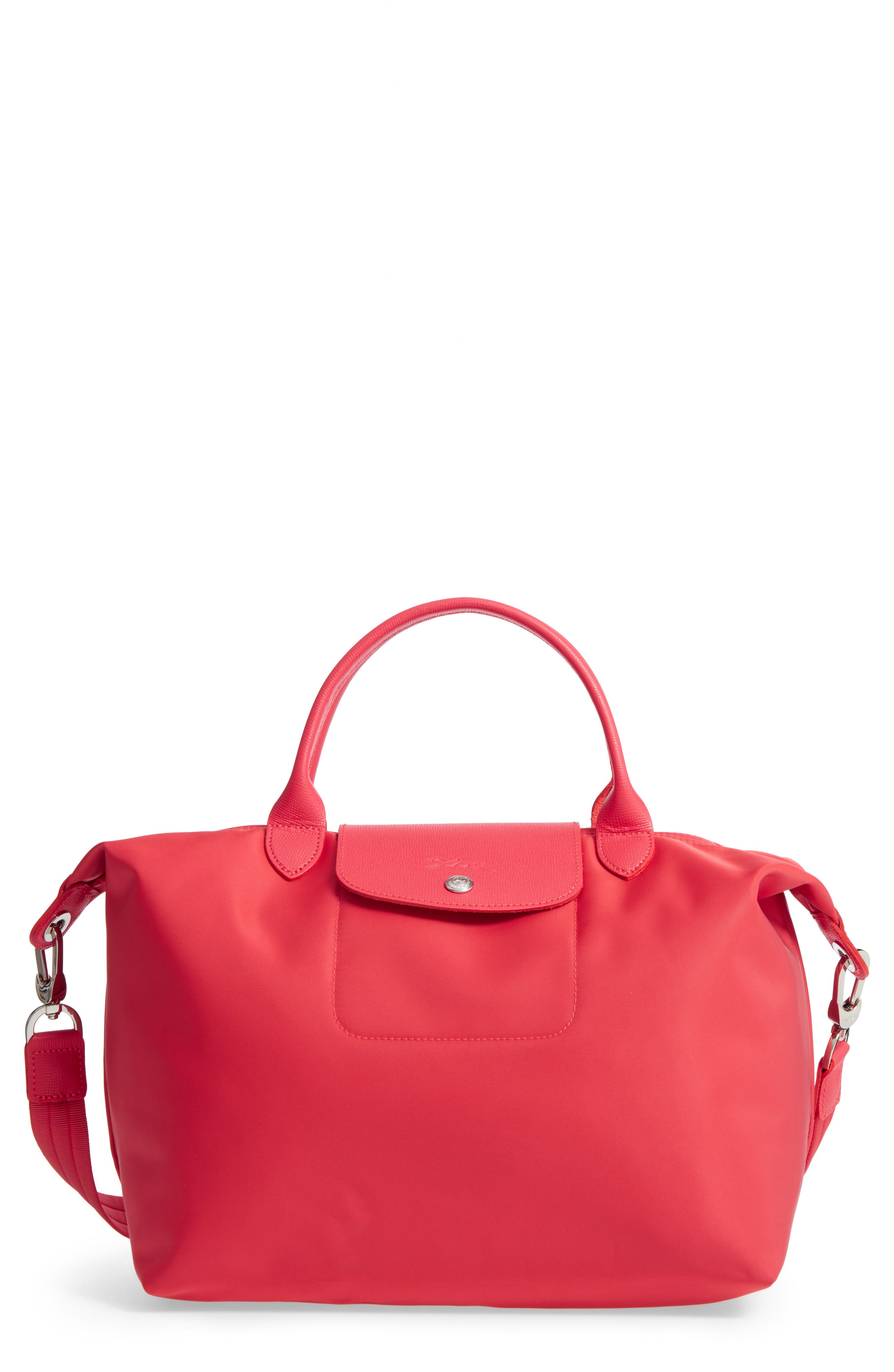 'Small Le Pliage Neo' Nylon Tote, Main, color, RASPBERRY