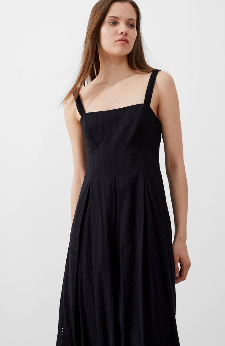 French Connection Aleska Textured Midi Dress, Alternate, color, 