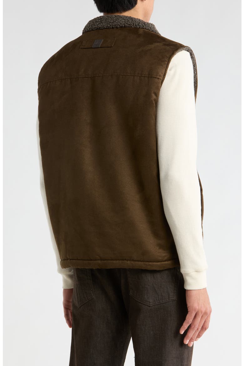 Edgewood Fleece Lined Faux Suede Vest, Alternate, color, TIMBER