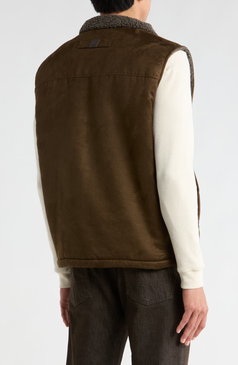 Rainforest Edgewood Fleece Lined Faux Suede Vest, Alternate, color, Timber