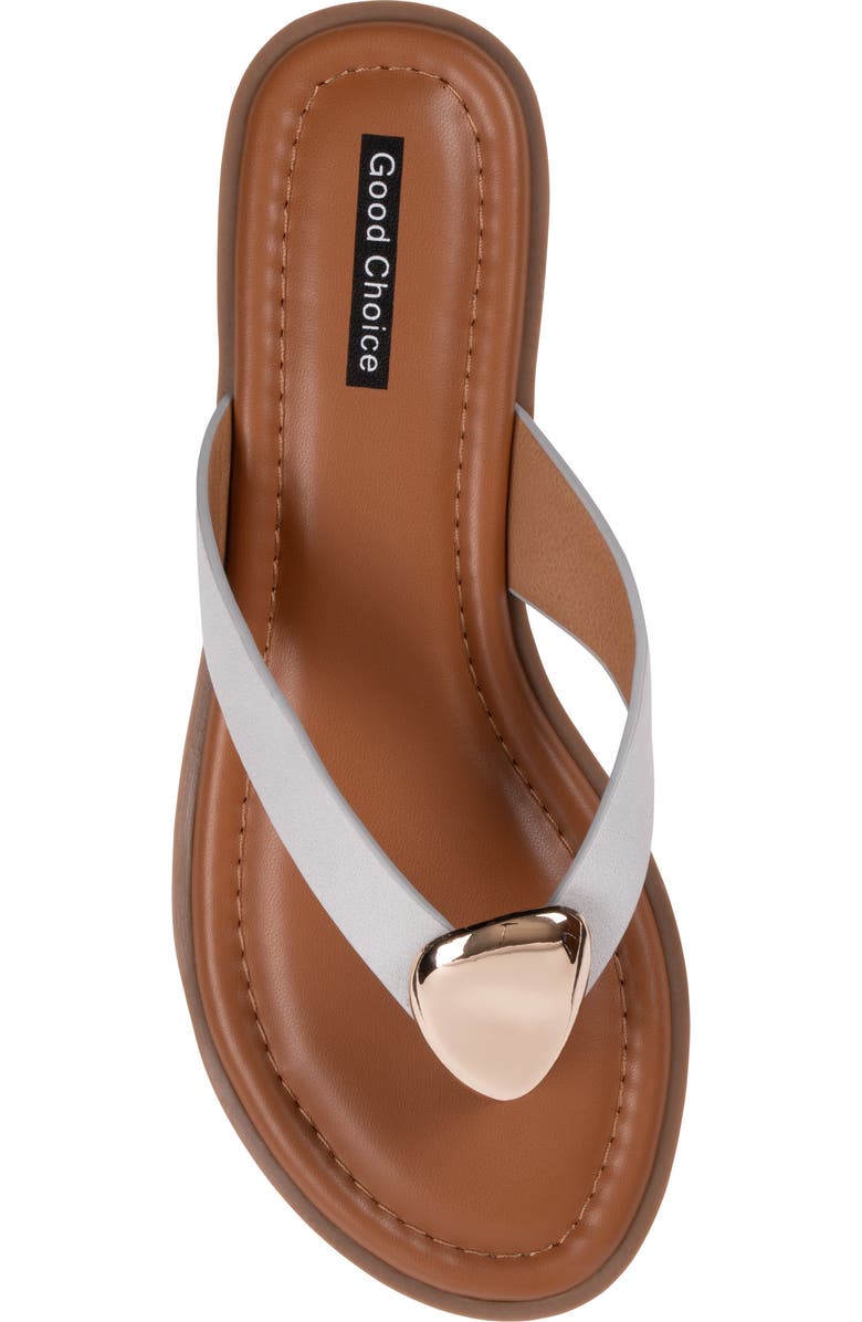 GOOD CHOICE NEW YORK Lumi Embellished Flip Flop, Alternate, color, Ice