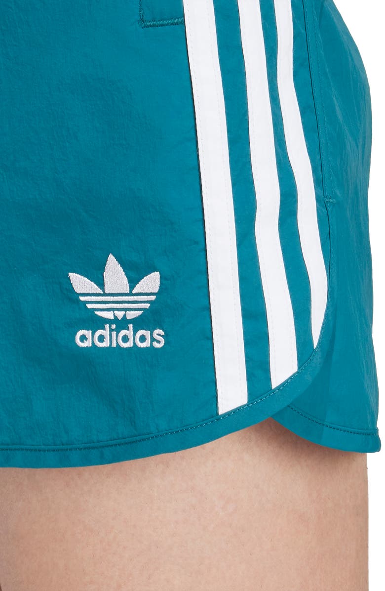 adidas Adicolor Recycled Polyester Sprinter Shorts, Alternate, color, Legacy Teal