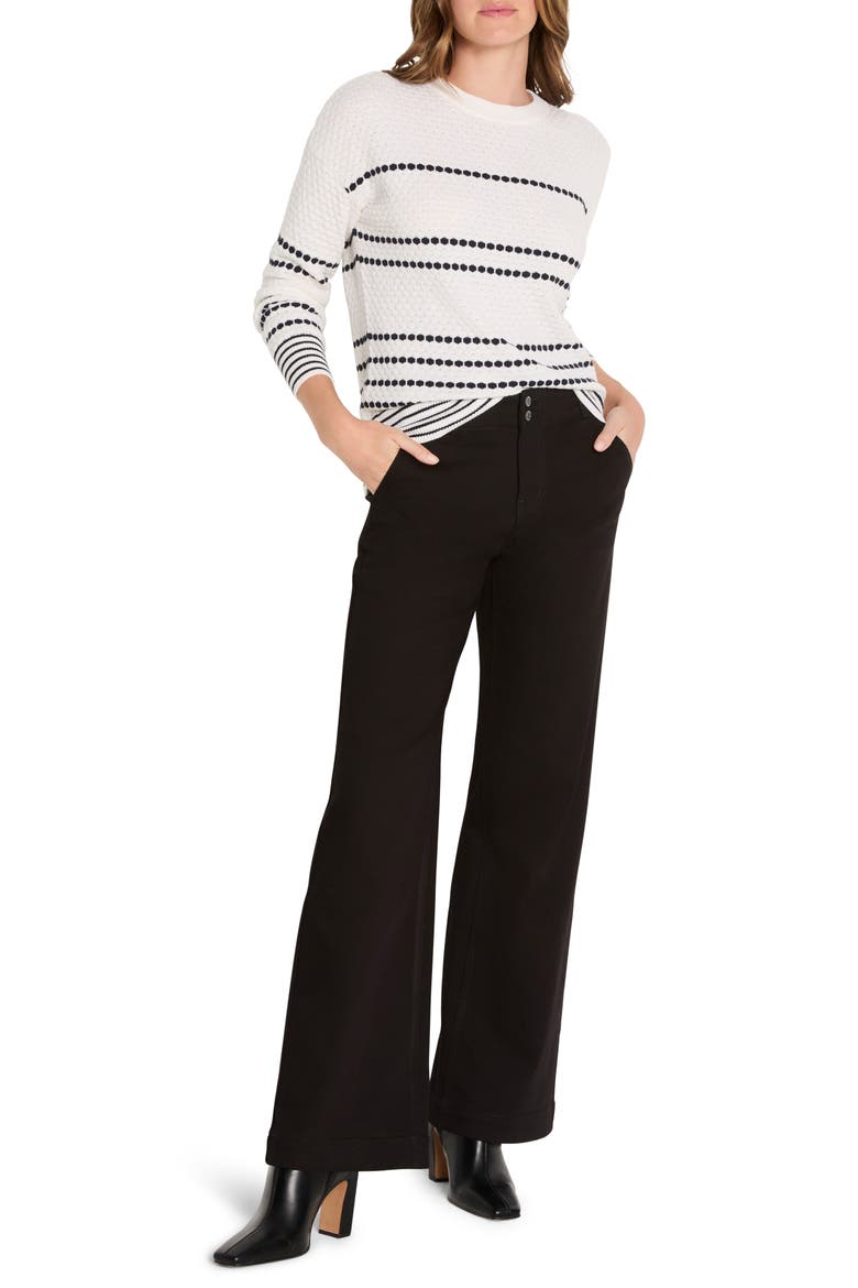 Circle Cotton & Cashmere Blend Sweater, Alternate, color, CREAM MULTI
