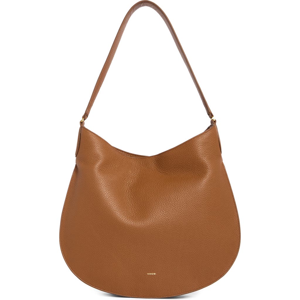 Vince Helena Leather Hobo Bag in Saddle at Nordstrom Rack