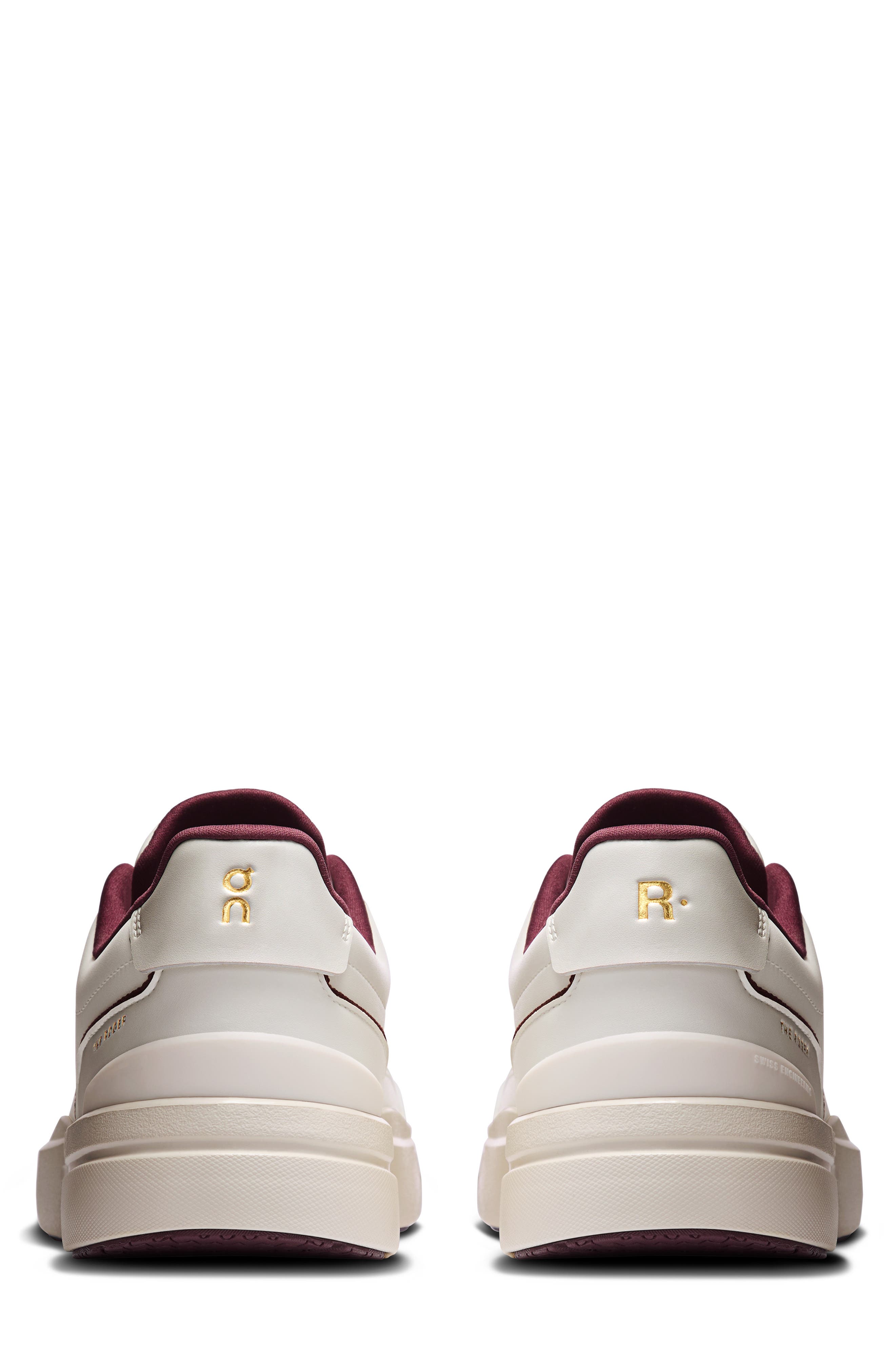 On THE ROGER Centre Court Tennis Sneaker, Alternate, color, Ivory/ Maroon
