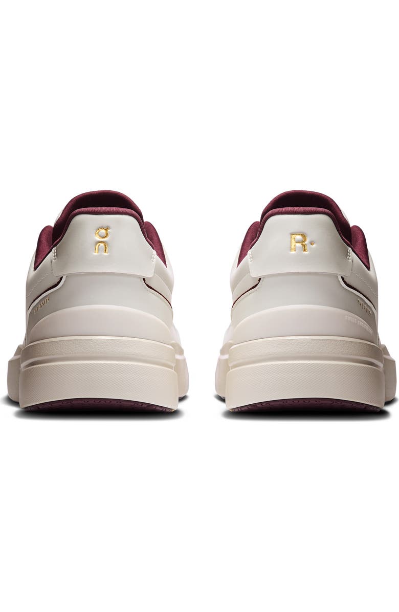 On THE ROGER Centre Court Tennis Sneaker, Alternate, color, Ivory/ Maroon