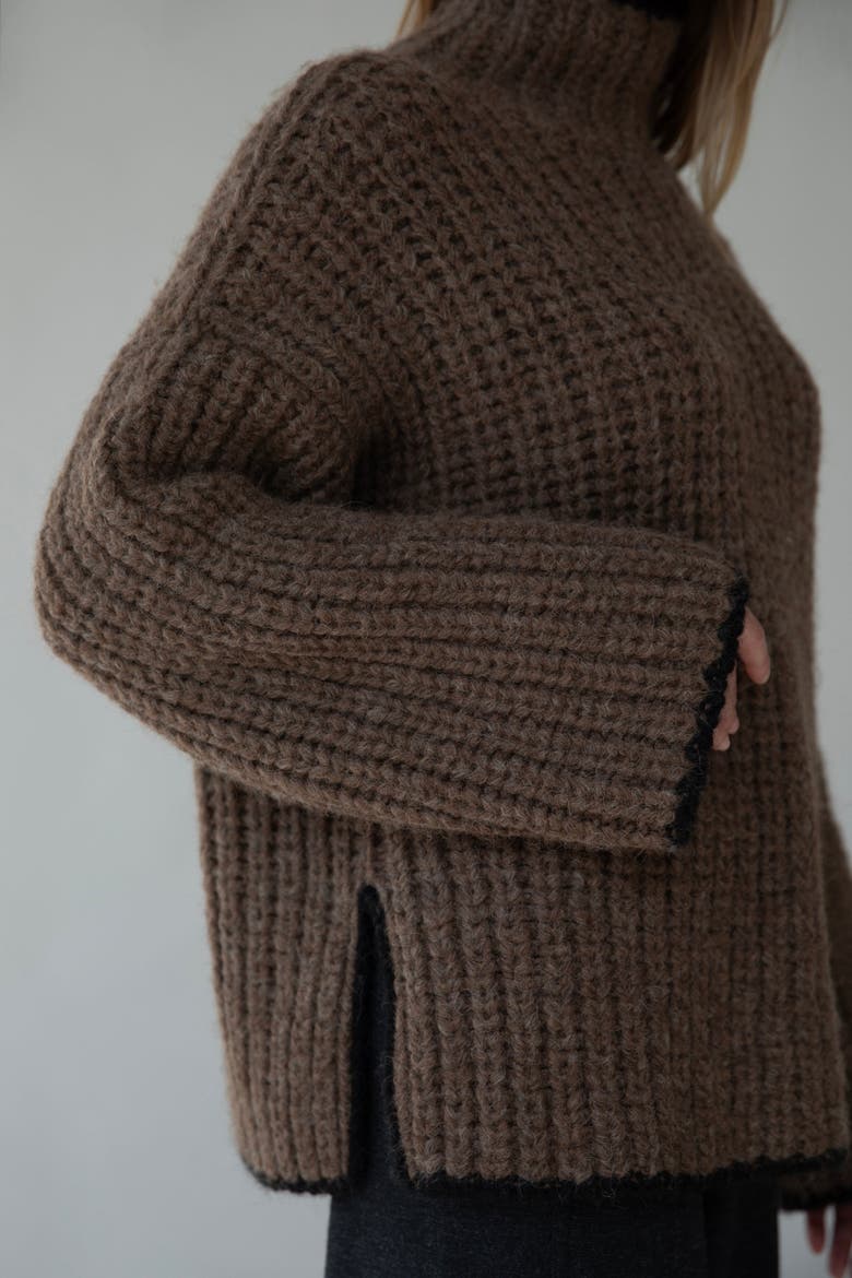 Sylvie Handknit Pullover, Alternate, color, SADDLE