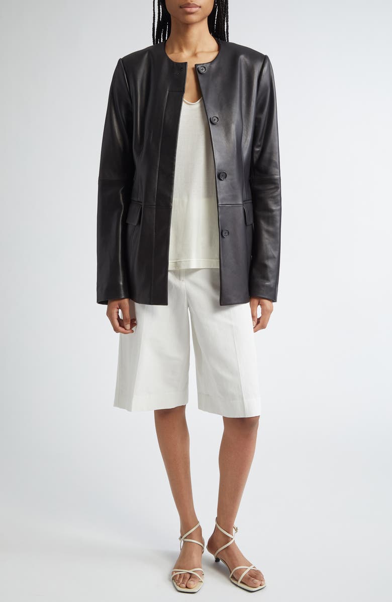 TOTEME Tailored Longline Shorts, Alternate, color, Off-White