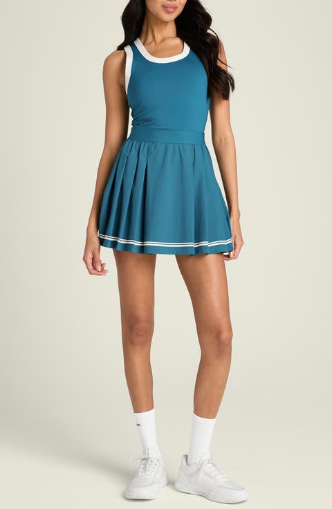 Contrast Scoop Neck Minidress