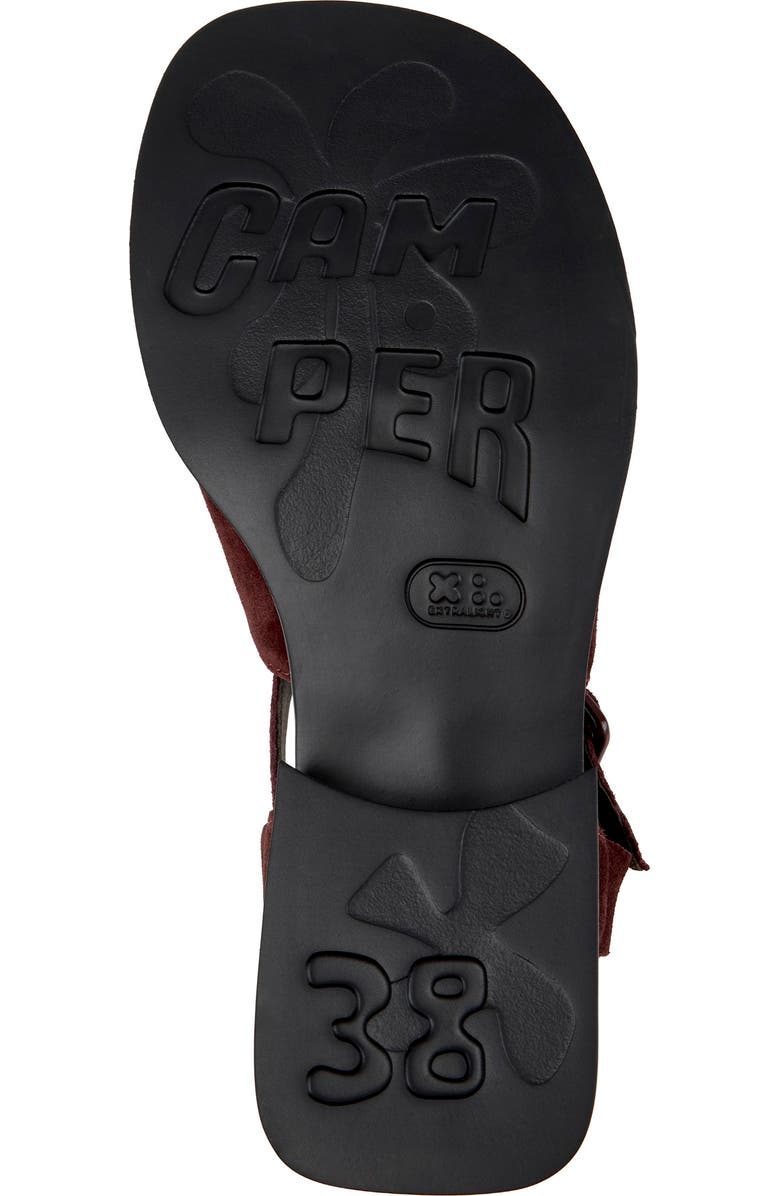 Camper Dana Fisherman Sandal, Alternate, color, Burgundy