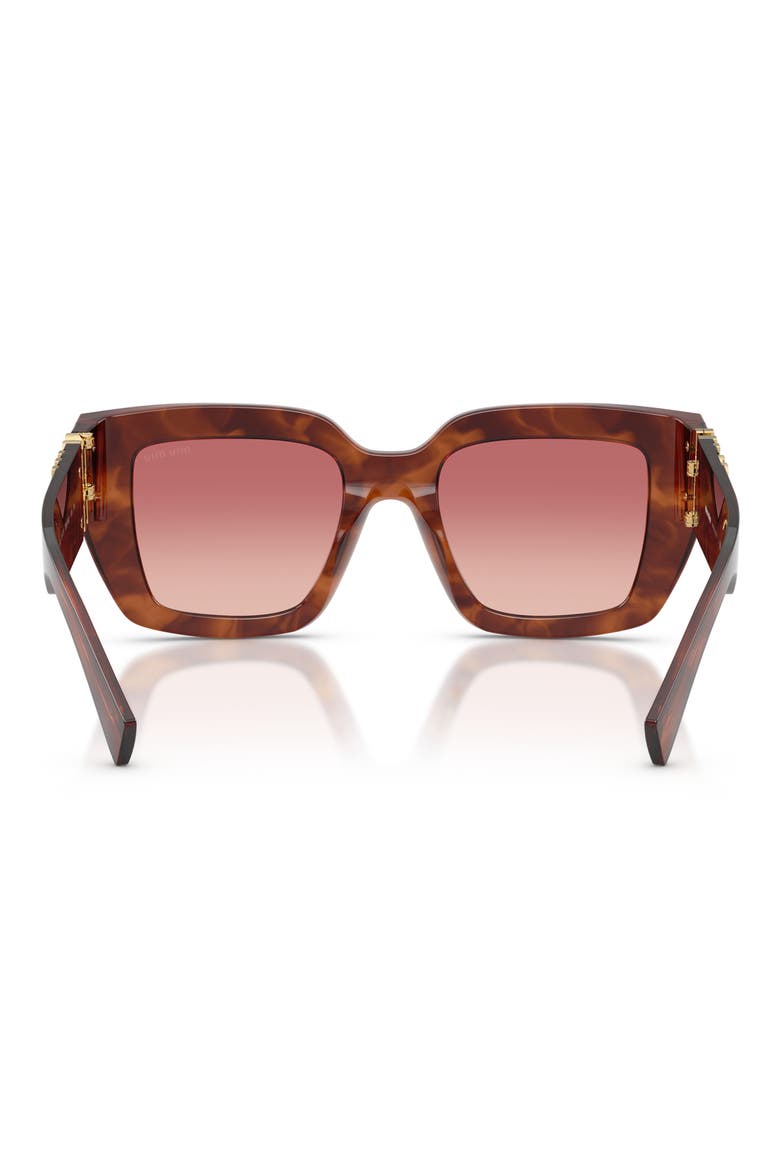 51mm Gradient Square Sunglasses, Alternate, color, STRIPED TOBACCO / PINK / RED