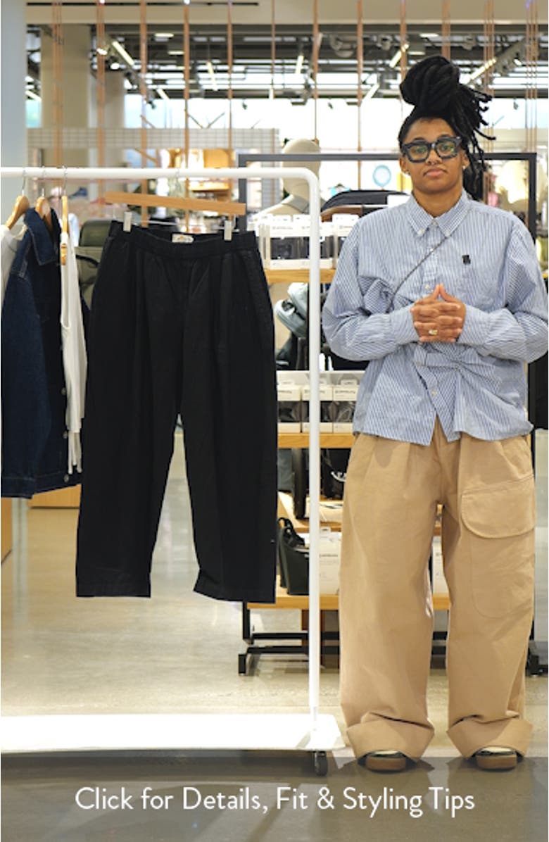 Kyra Pull-On Poplin Barrel Pants, sales video thumbnail