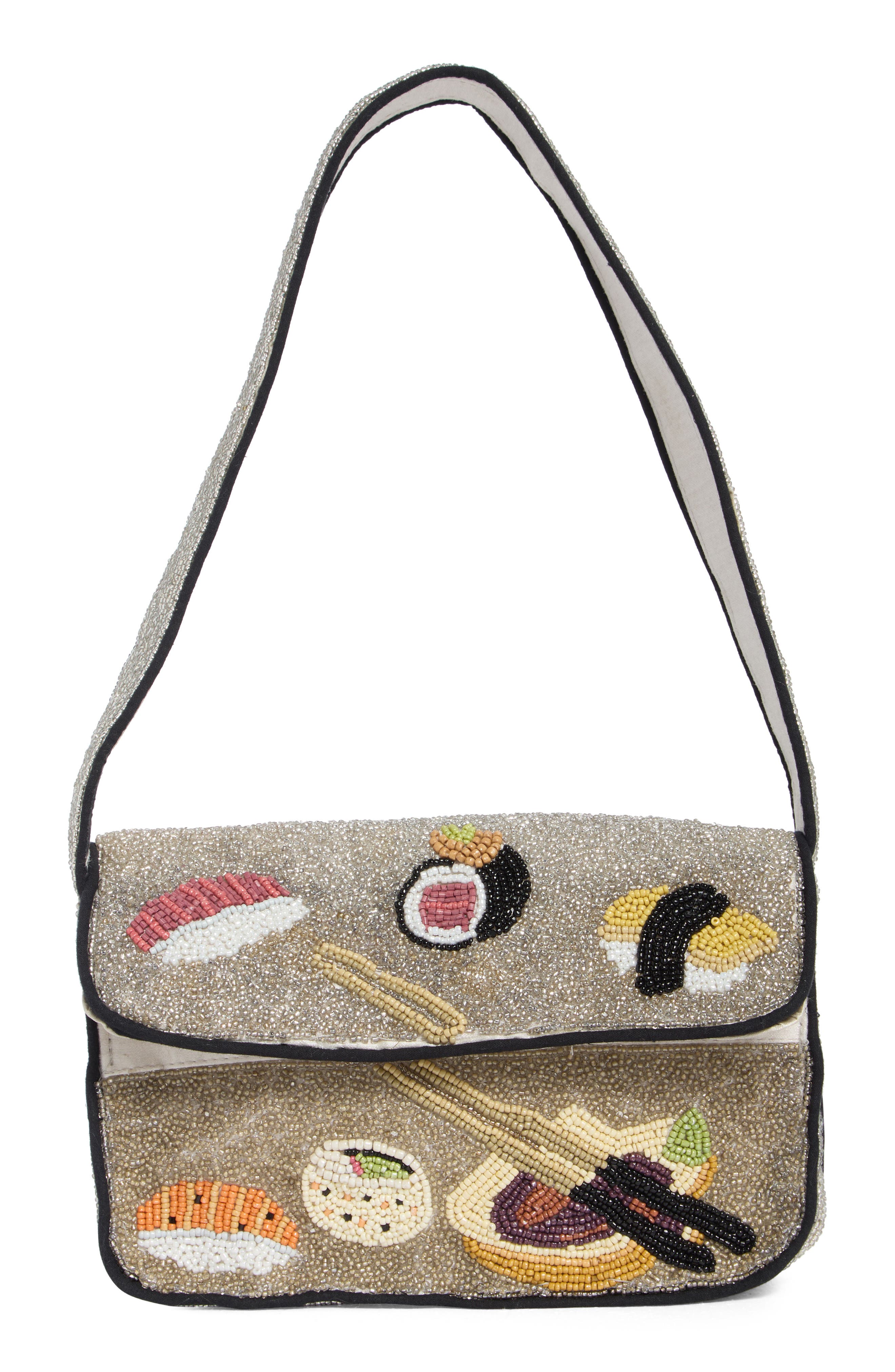Collection XIIX Beaded Sushi Baguette Shoulder Bag