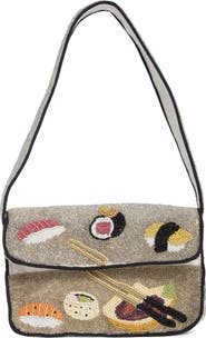 Collection XIIX Beaded Sushi Baguette Shoulder Bag