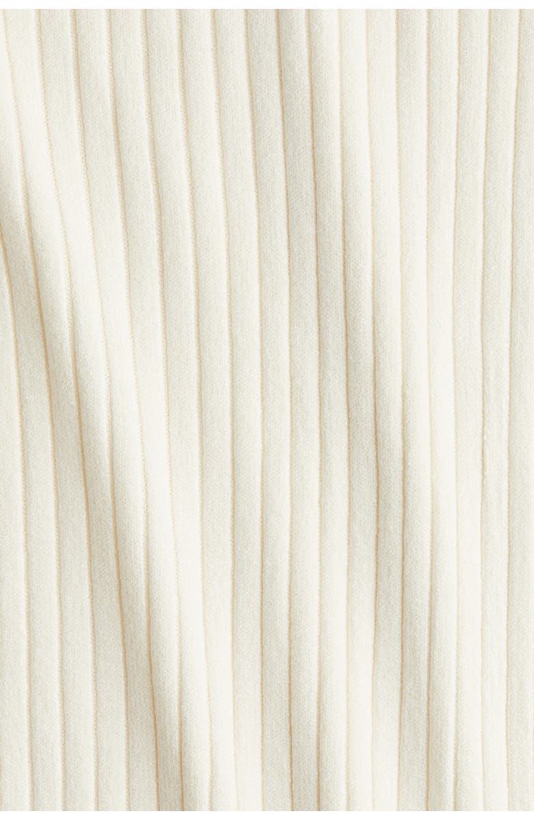 H&M Rib-knit Trousers, Alternate, color, Cream