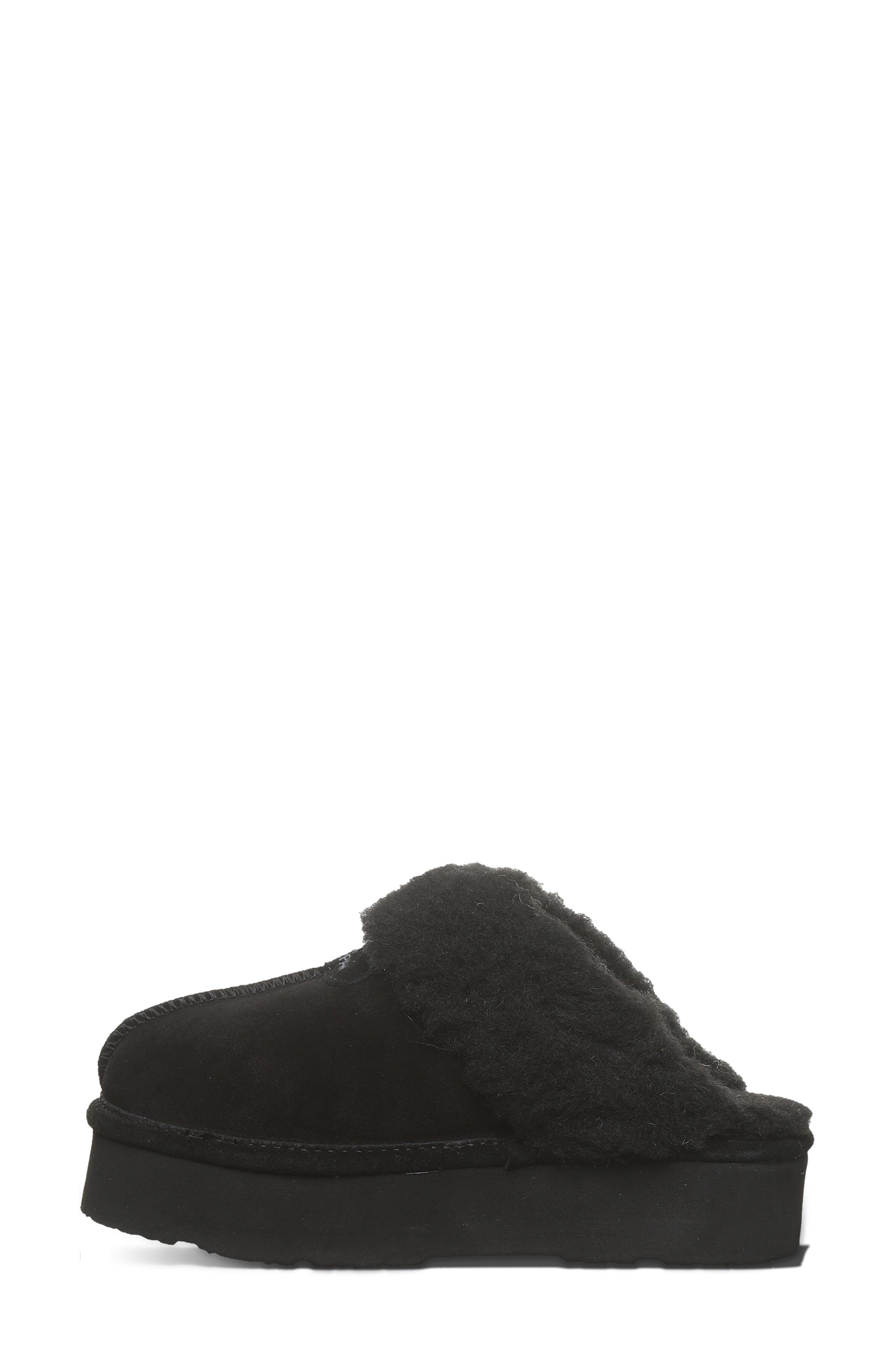 Retro Loki Suede Slipper, Alternate, color, BLACK SOLID