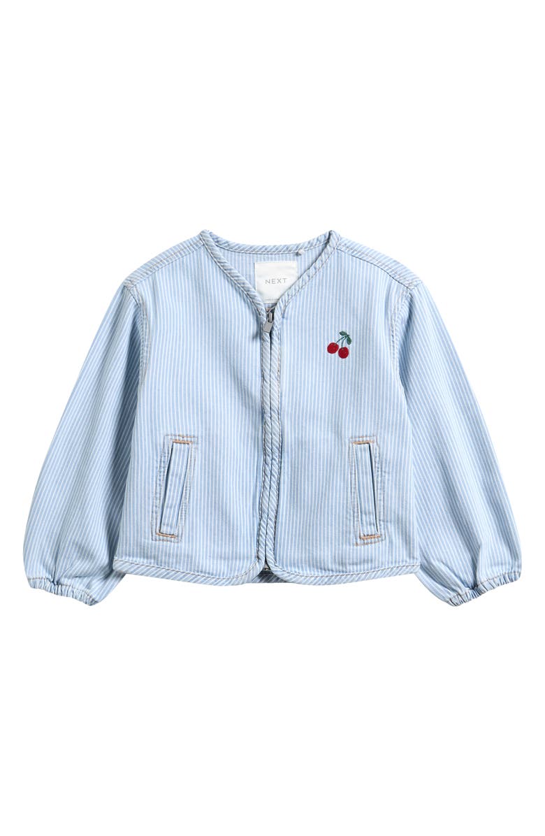 NEXT Kids' Ticking Stripe Jacket, Main, color, Blue