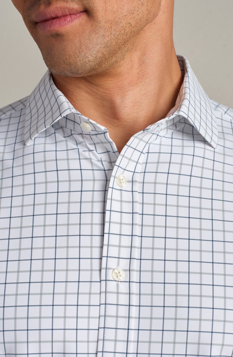 Rhone State of Mind Slim Fit Button-Up Shirt, Alternate, color, Pacific Green Mini Windowpane