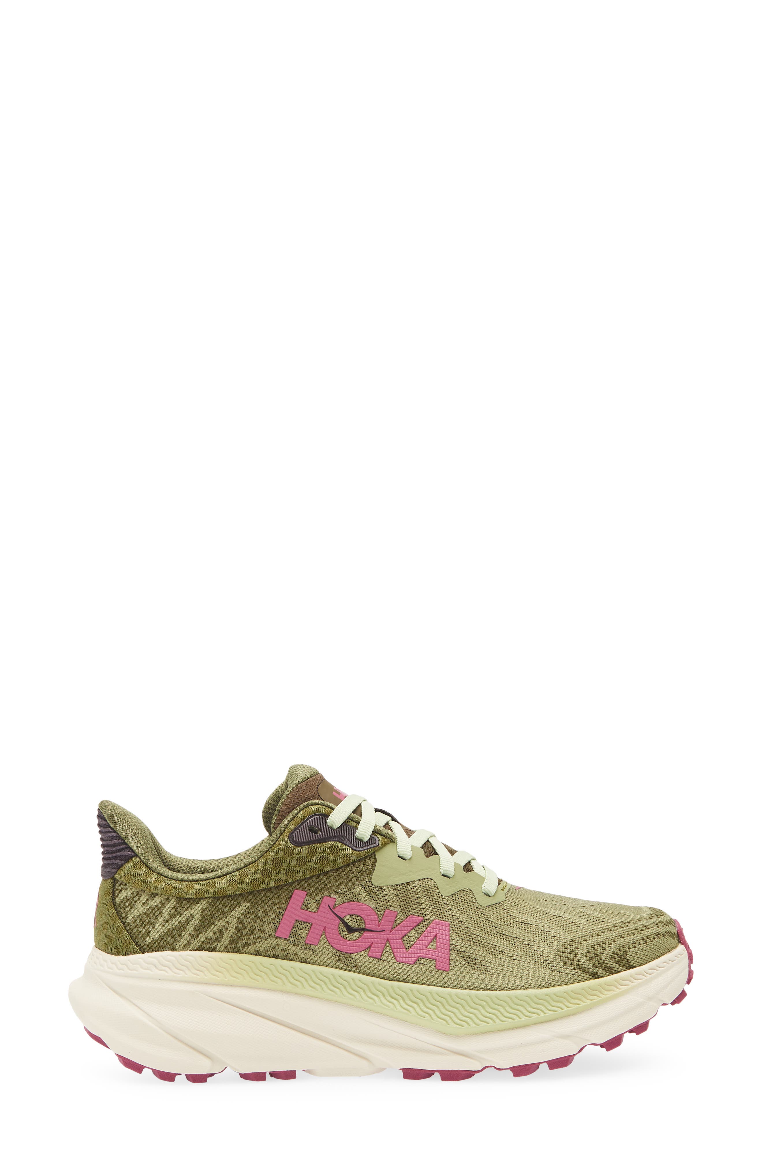 HOKA Challenger 7 Running Shoe, Alternate, color, Forest Floor / Beet Root