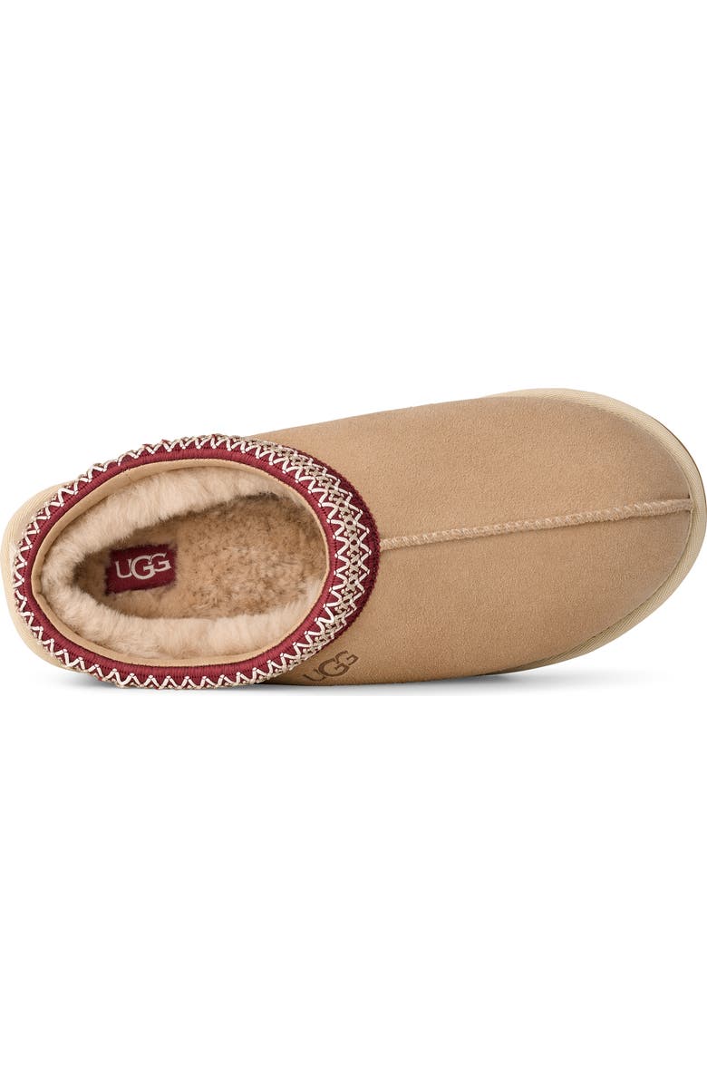 UGG<sup>®</sup> Tasman II Genuine Shearling Lined Slipper, Alternate, color, Driftwood / Biking Red
