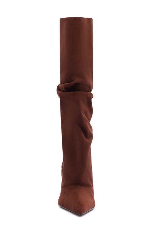 Schutz Maryana Up Slouch Pointed Toe Boot In Brown