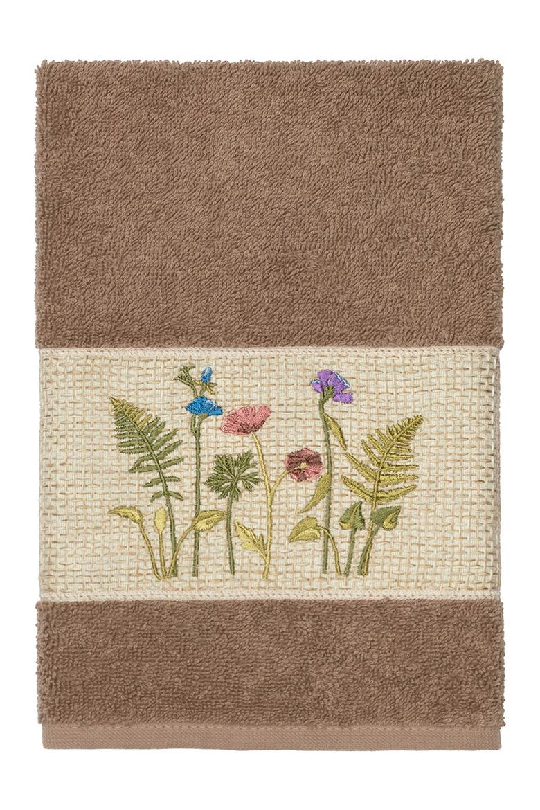 Serenity Embellished Hand Towel - Latte, Main, color, LATTE