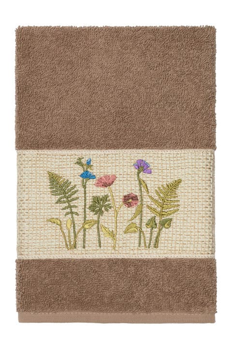 Serenity Embellished Hand Towel - Latte