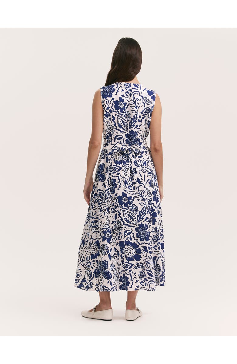 Finery London Aimee Floral Midi Dress, Alternate, color, Navy Flower