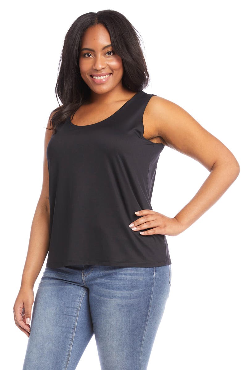 Karen Kane Scoop Neck Tank, Alternate, color, Black