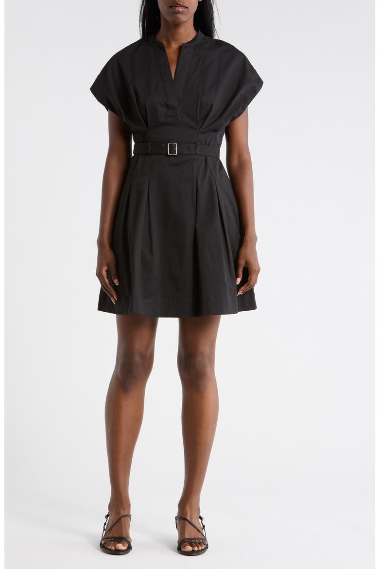 Ellen Tracy Stretch Twill V-Neck Dress (Women)