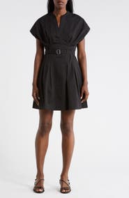 Ellen Tracy Stretch Twill V-Neck Dress