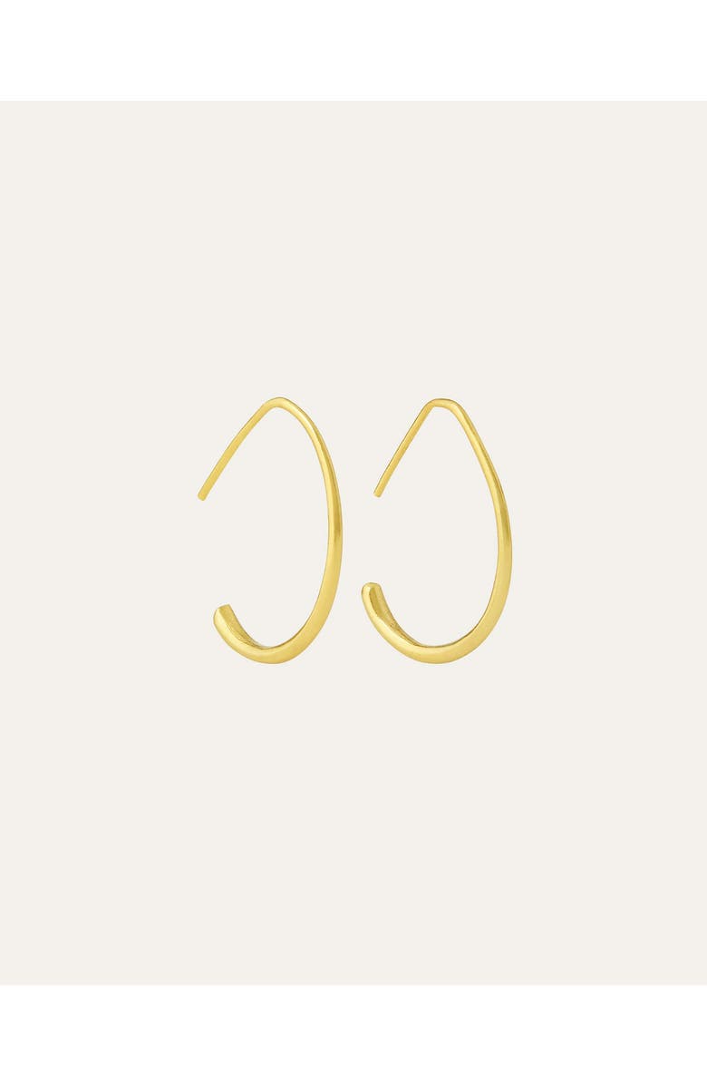 Ottoman Hands Allegra Oval Hoop Earrings, Main, color, Gold