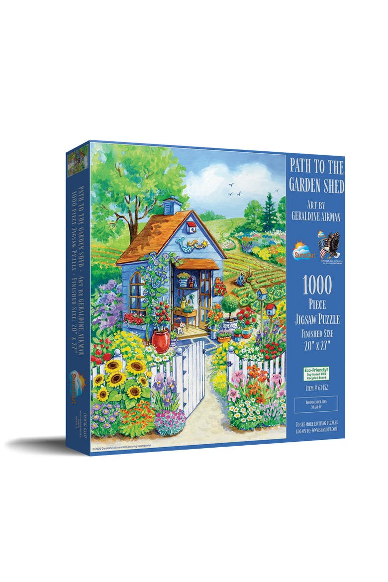 Path to the Garden Shed 1000 piece Jigsaw Puzzle for Adults, Main, color, Multicolor