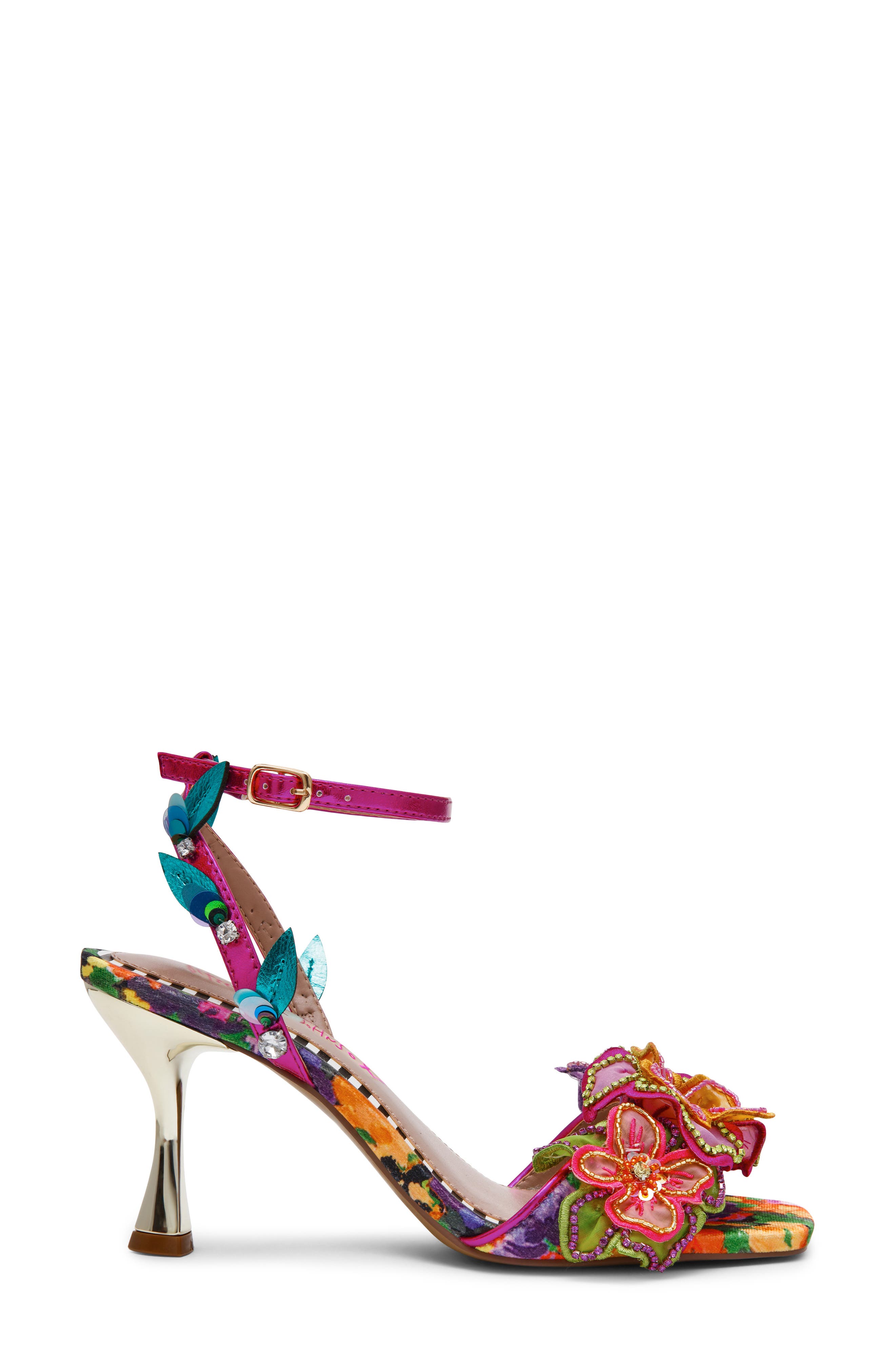 Betsey Johnson Annalee Ankle Strap Sandal, Alternate, color, Floral Multi