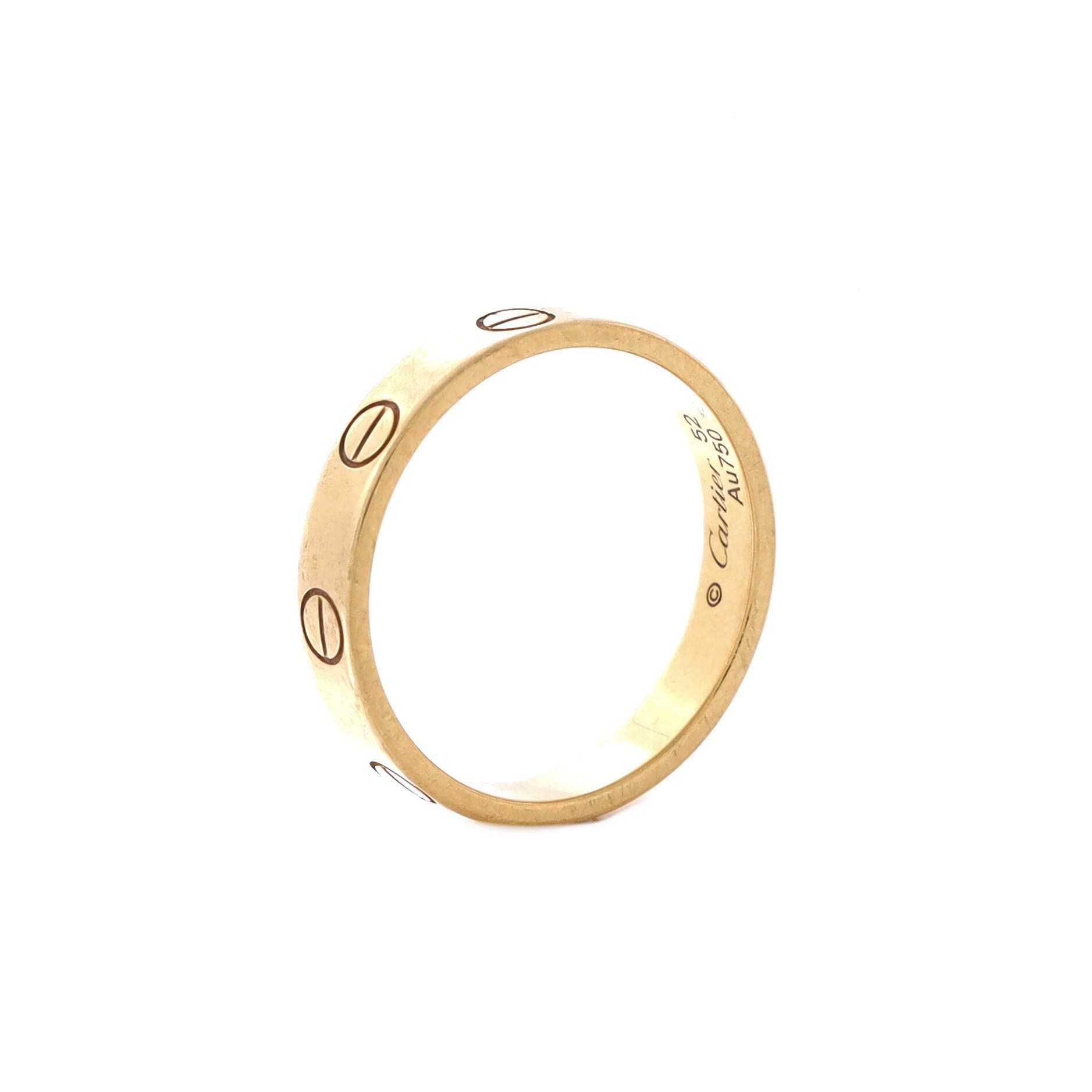 Love Wedding Band Ring 18K Yellow Gold, Alternate, color, Metallic Gold