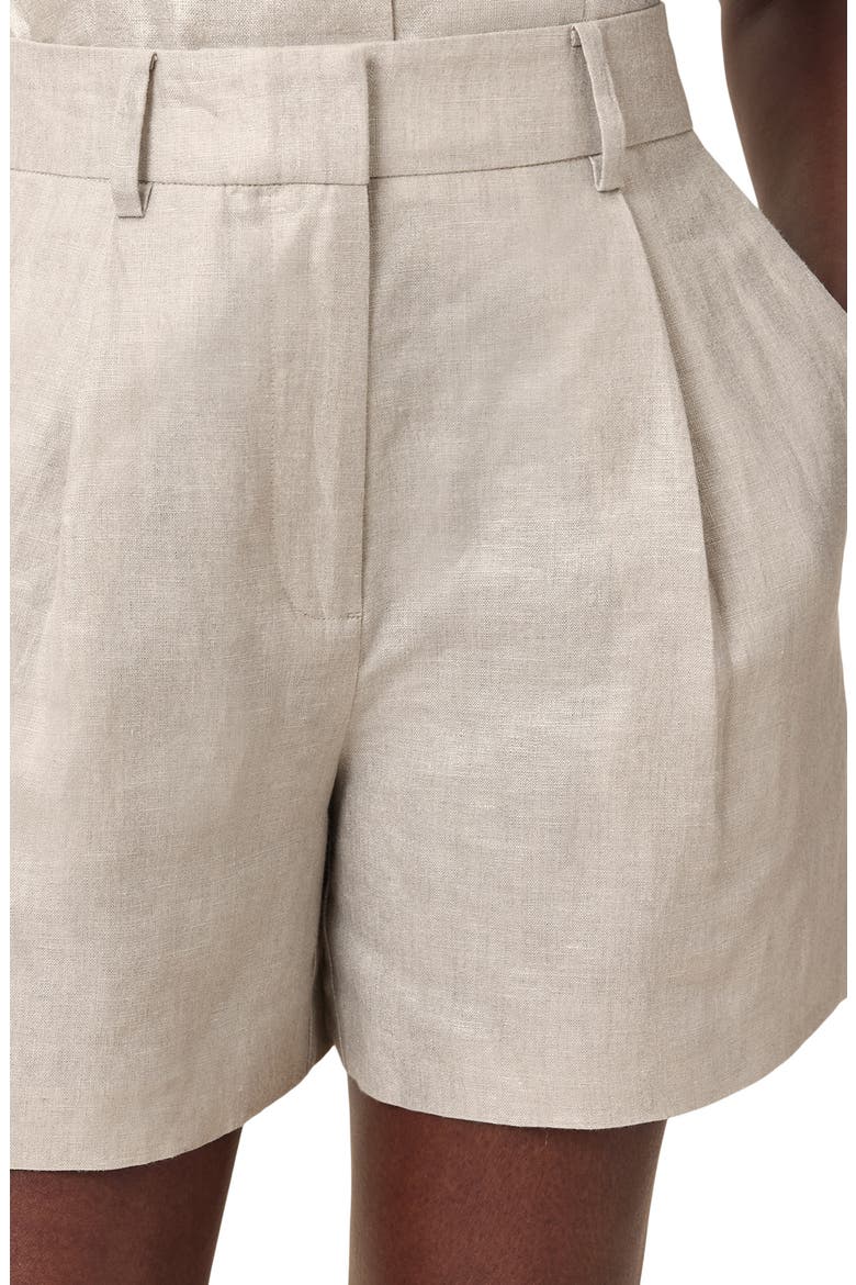 Averie Linen Shorts, Alternate, color, SILVER GREY