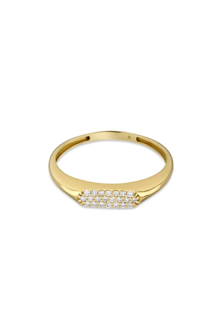 Icon 18K Yellow Gold Pavé Diamond Ring, Alternate, color, 18K YELLOW GOLD