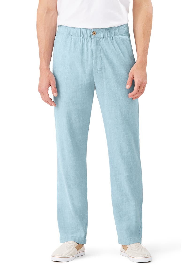 Relaxed Fit Linen Pants, Main, color, DK ALPINE