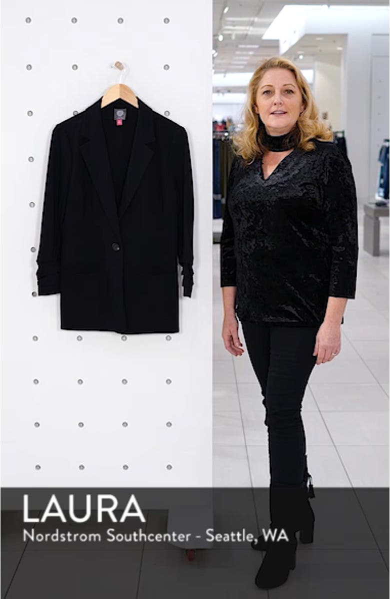 Ruched Sleeve Ponte Blazer, sales video thumbnail