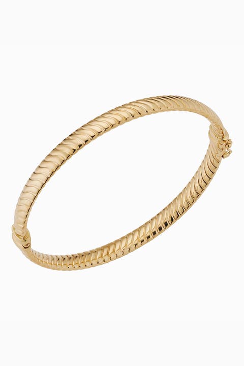 14K Yellow Gold Cobra Bangle