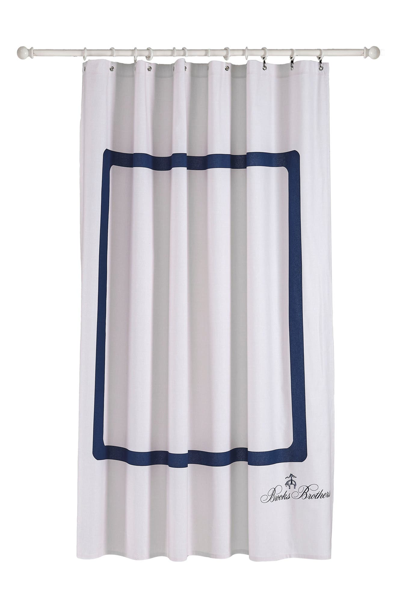 Brooks Brothers Contrast Frame Shower Curtain