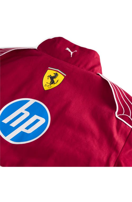 Puma Scuderia Ferrari Team Racing Jacket In Burgundy