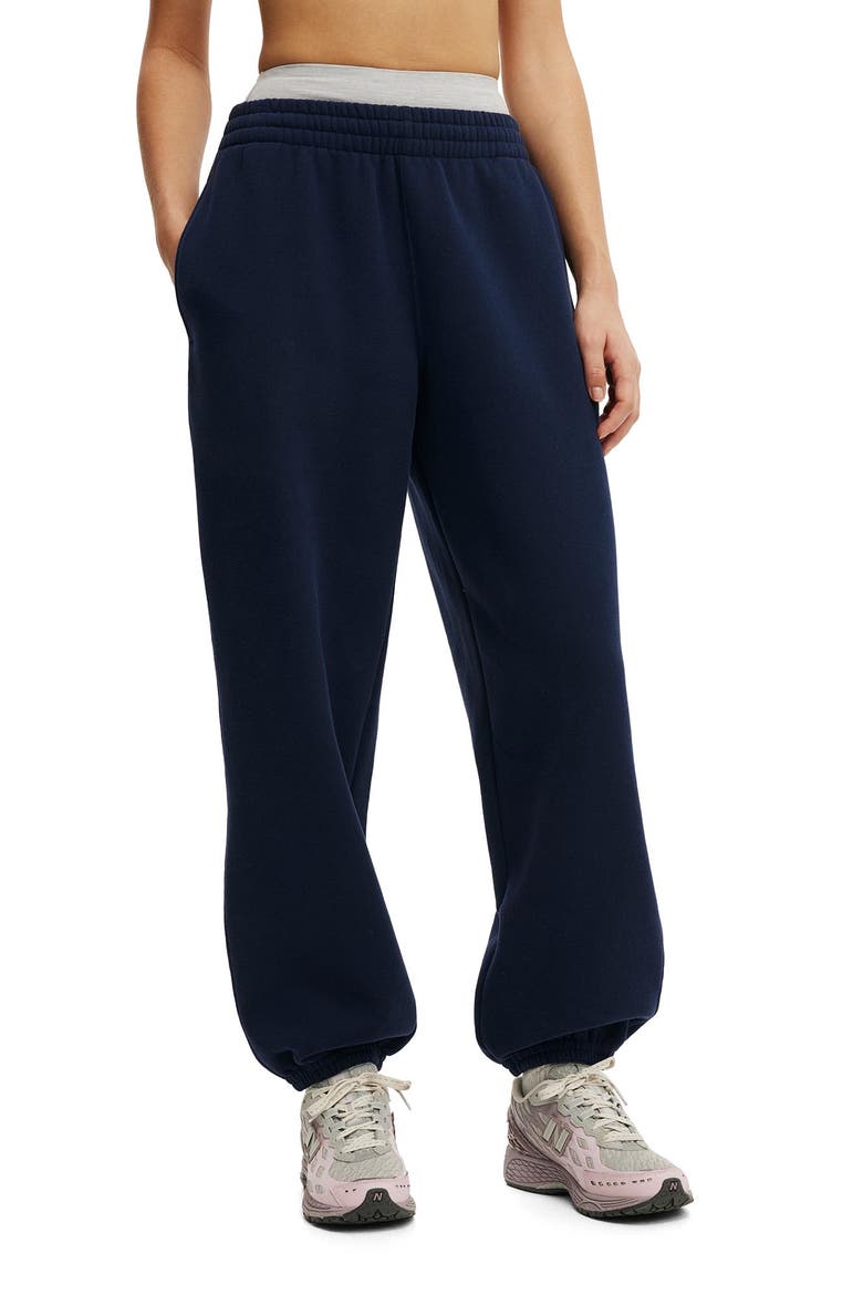 Women's Active Plush Boyfriend Jogger, Main, color, Prep Sport Navy